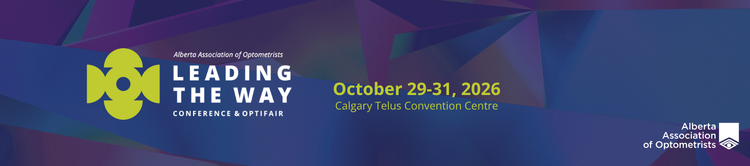 Banner for the Alberta Association of Optometrists' 